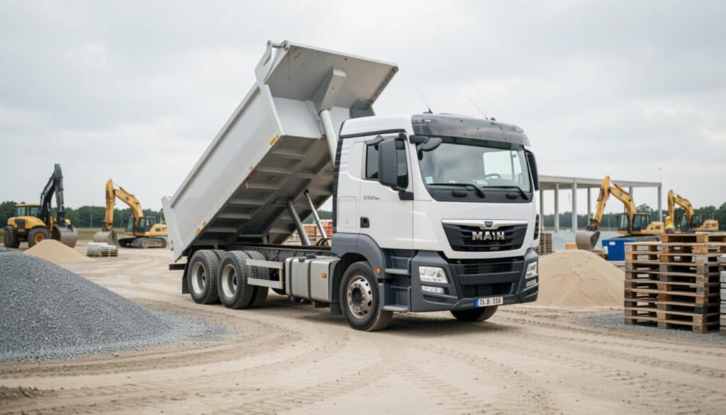 Camion benne MAN : bien choisir selon votre chantier